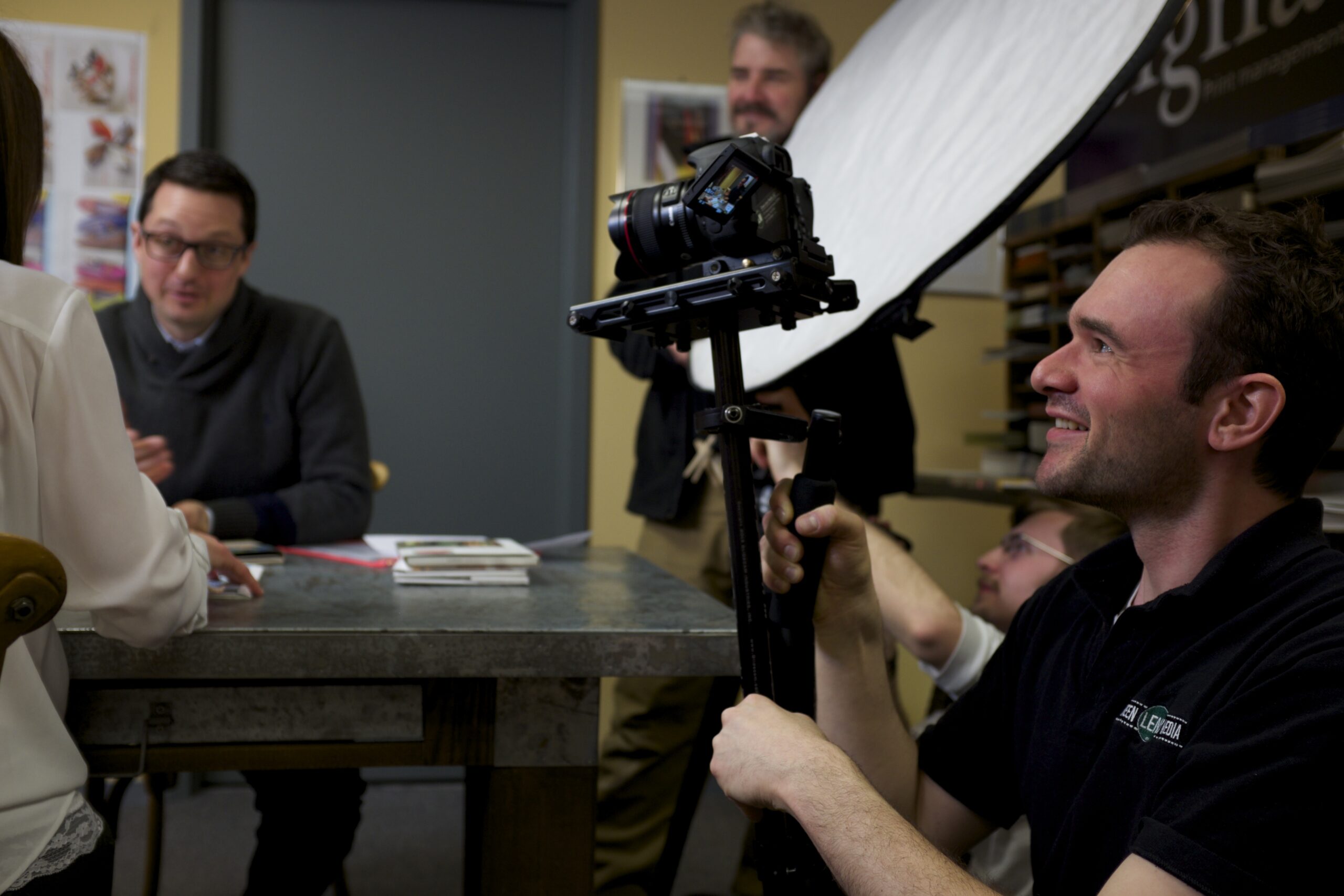 film set camera shooting client